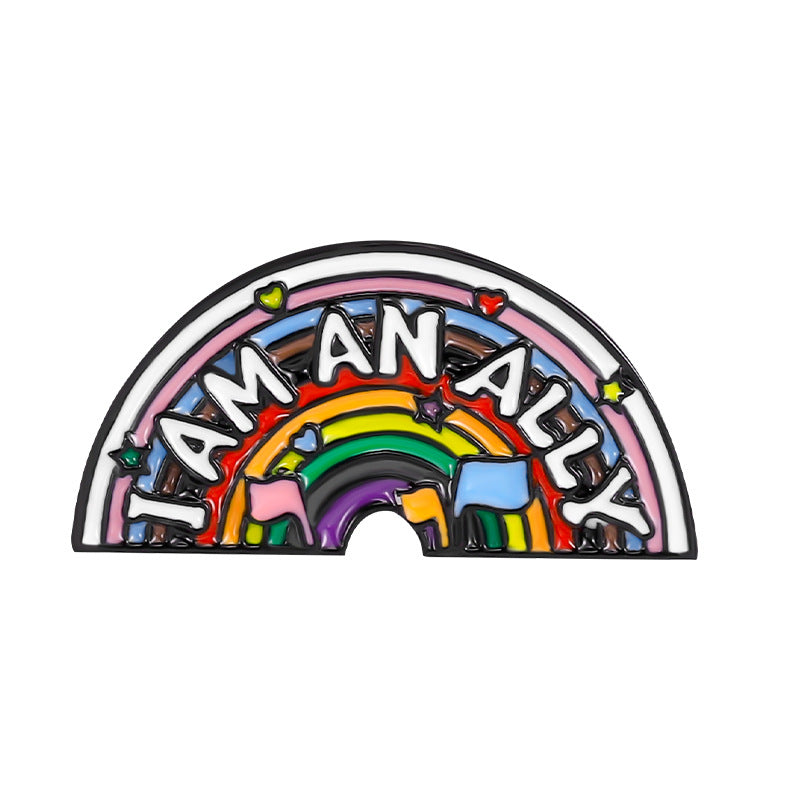Aleación al por mayor LGBT Rainbow Broche